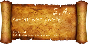 Serfőző Azár névjegykártya